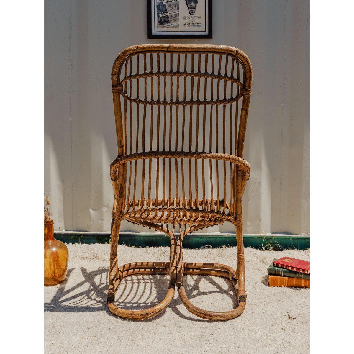 Fauteuil en osier Ernest N°1031 - Bon état bois clair, DEBONGOUT