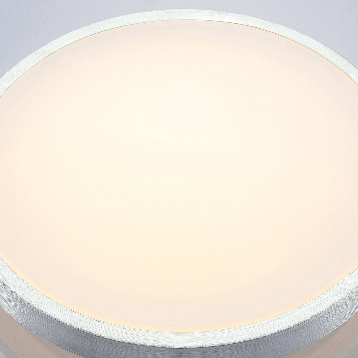 Plafonnier en aluminium moderneLED, Emelie aluminium, blanc, LINDBY