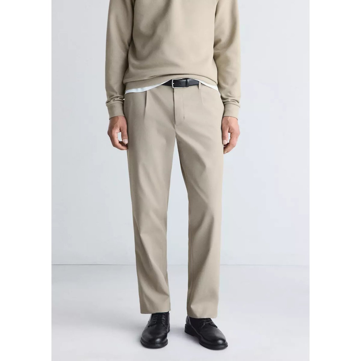 Pantalon regular fit Thermolite® beige, MANGO MAN