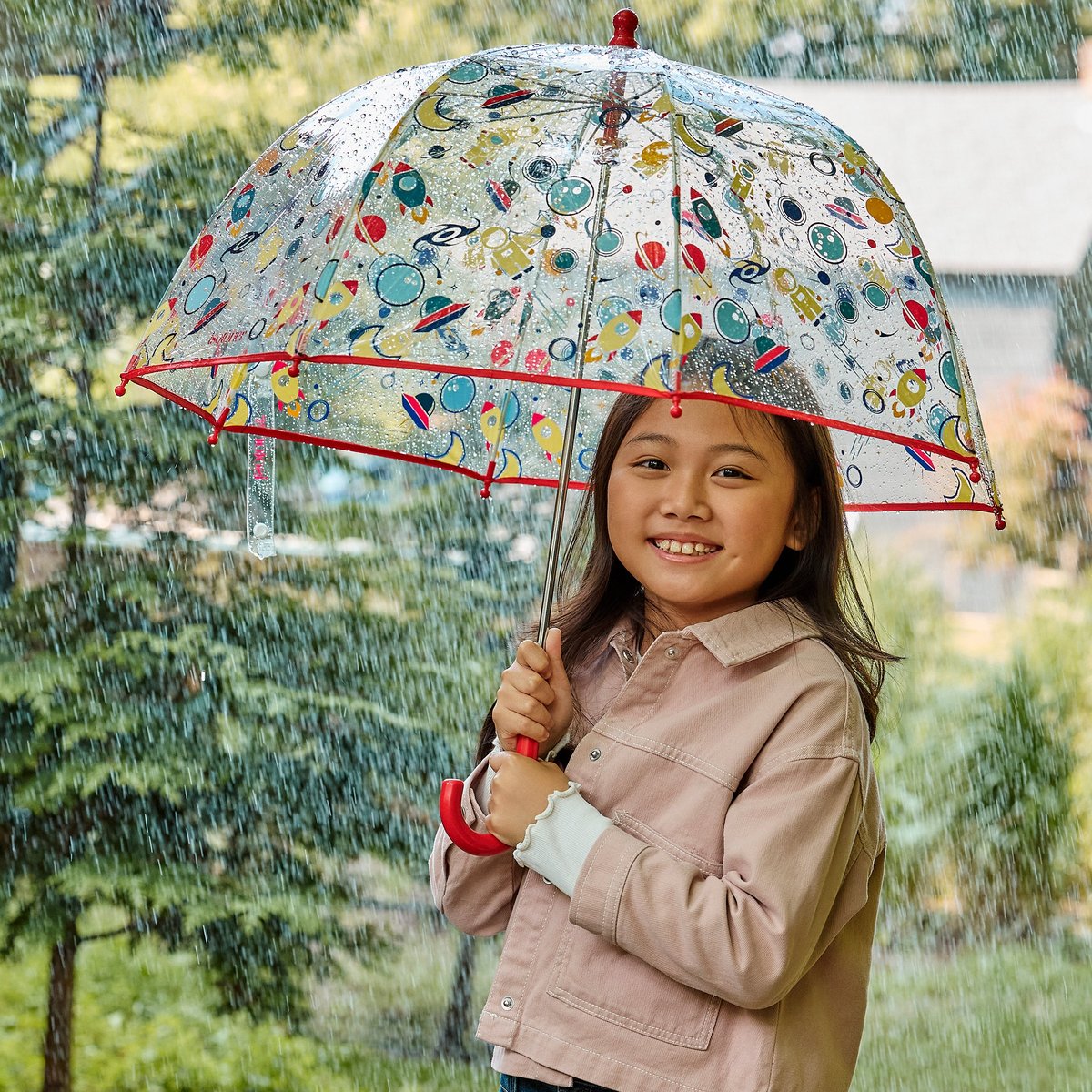 Parapluie transparent pvc/cosmonaute, ISOTONER