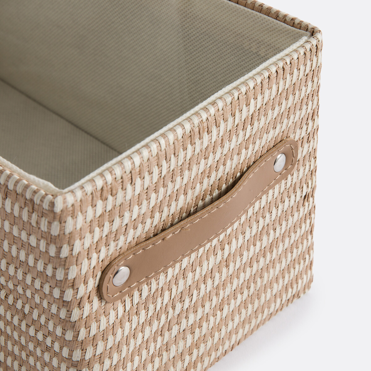 Kubusvormige mand van gevlochten papier, Osha naturel, LA REDOUTE INTERIEURS