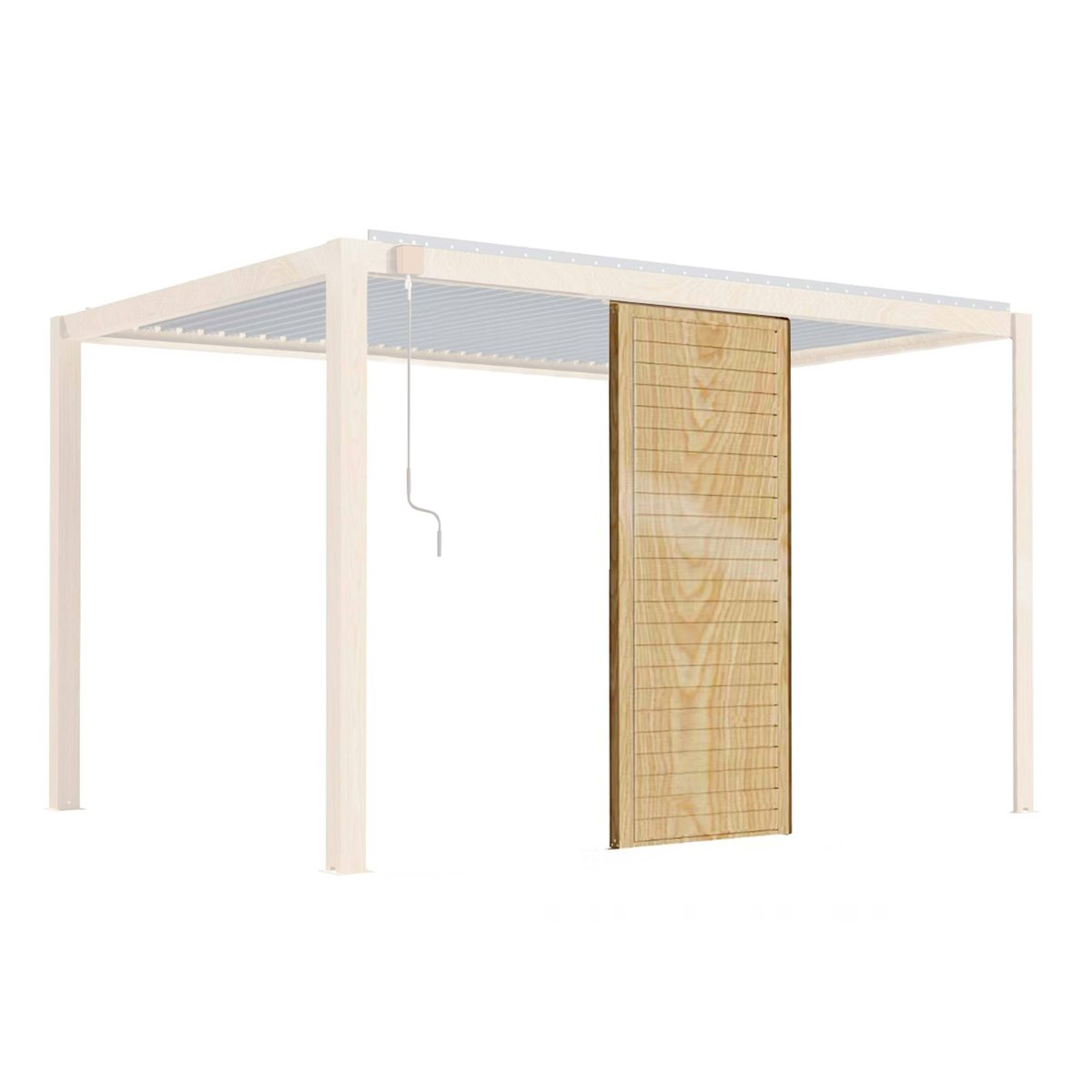 Claustra bois pour pergola bioclimatique corato et sapri (2,39 x 1 m) bois, OVIALA