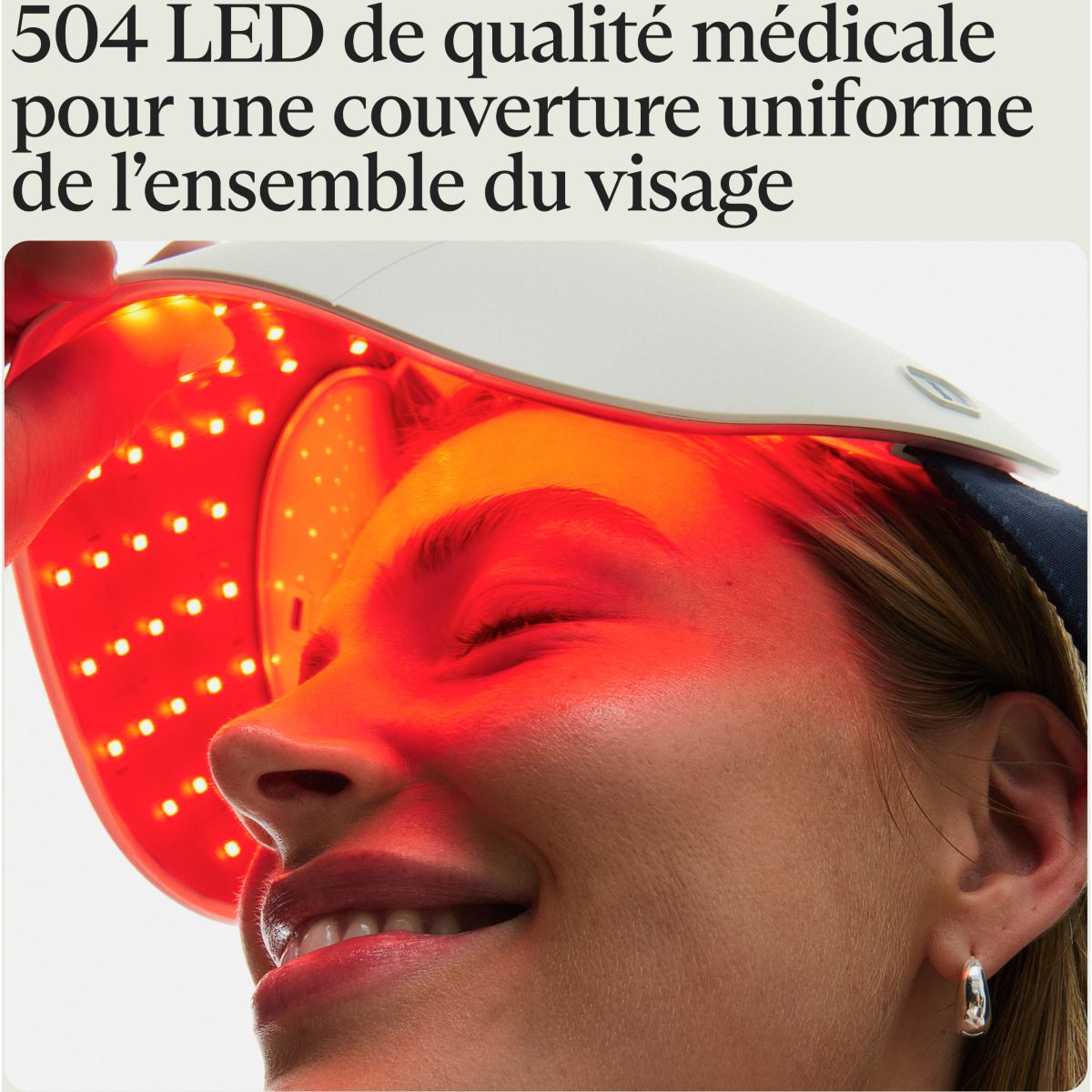 Masque LED Theraface Mask GLO couleur unique, THERAGUN