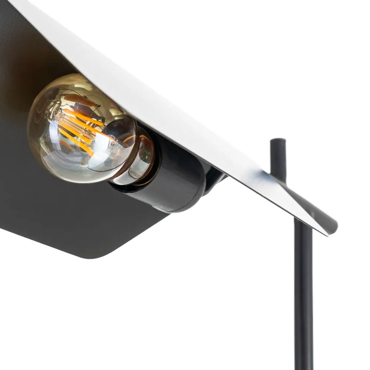 Lampadaire design de lecture en métal noir 45.5x25x156cm noir, WADIGA