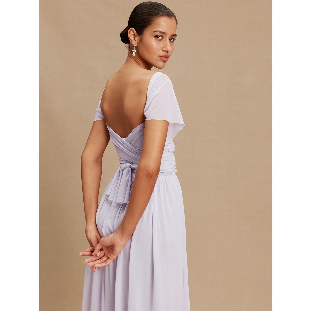 Robe longue en tulle multi-positions violet lilas, NEXT