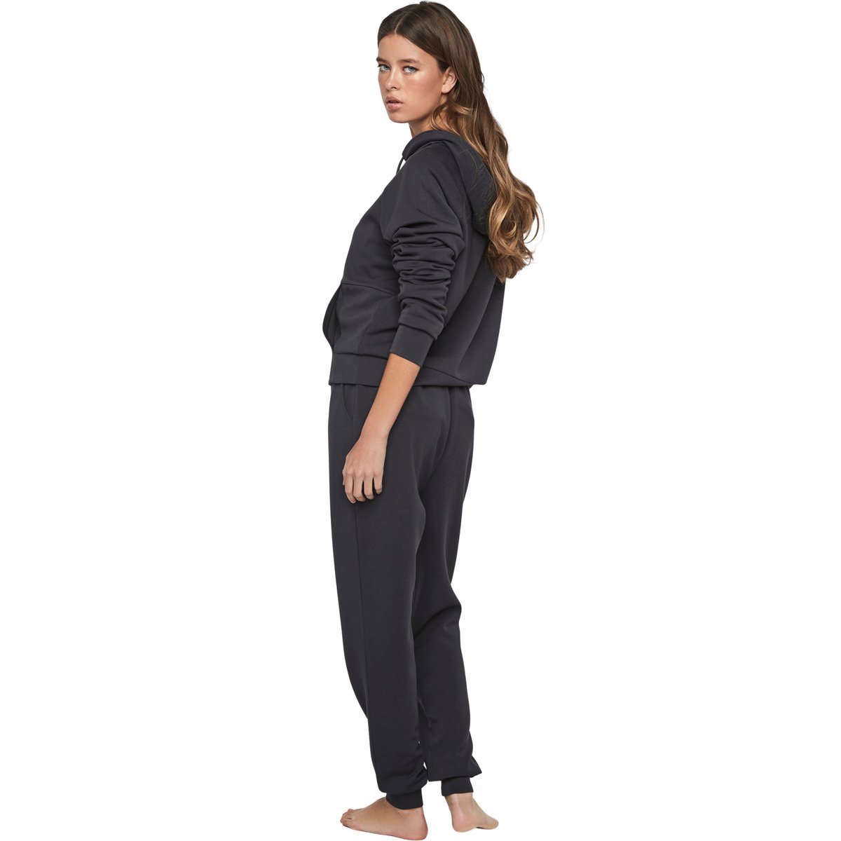Tenue détente pyjama pantalon top à capuche P104 COZY CHIC bleu marine, SELMARK