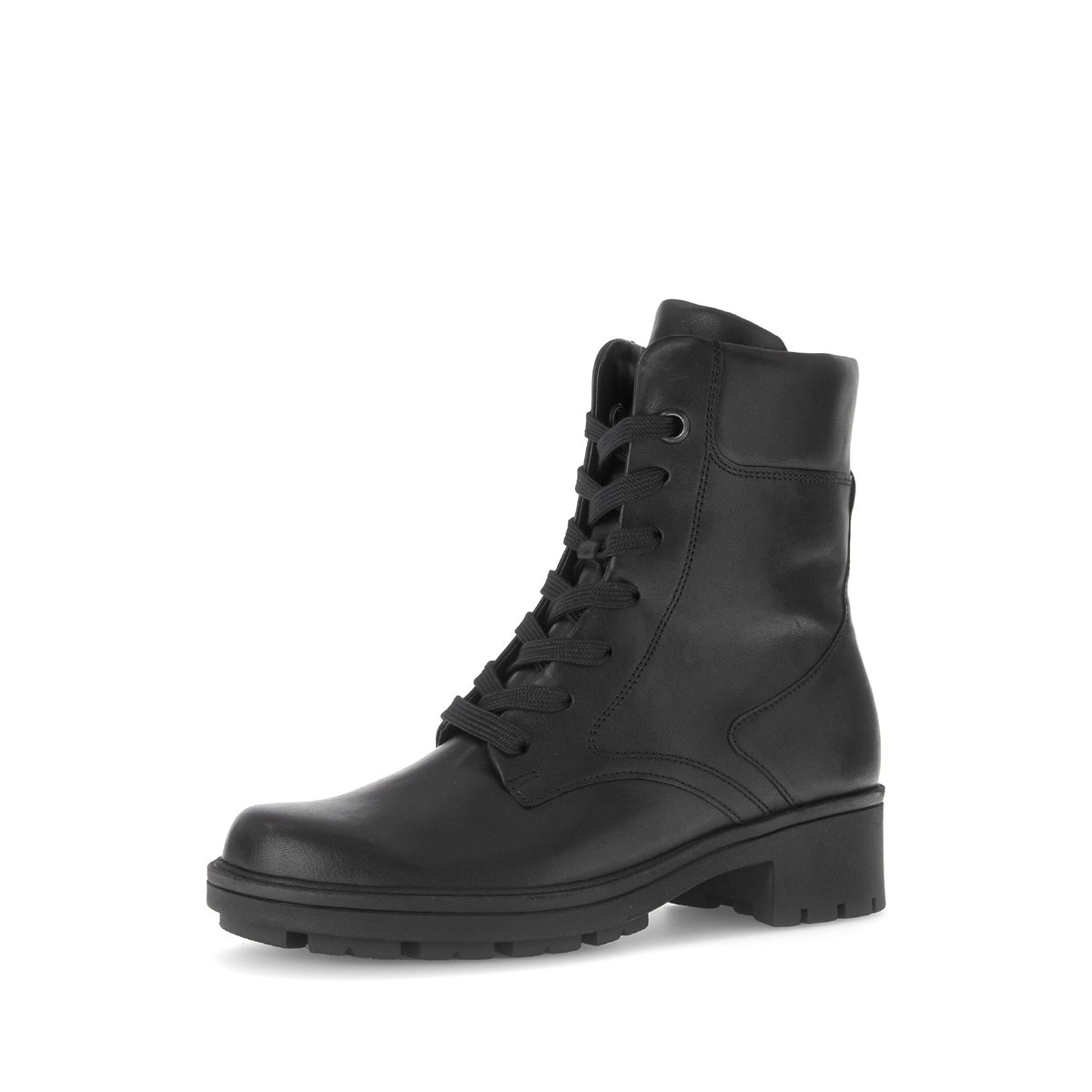 Bottines en cuir à talon décroché noir, GABOR