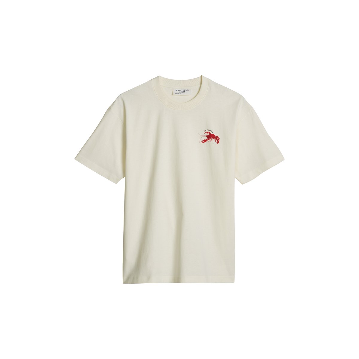 T-shirt  Crayfish Capsule en pur coton bio blanc, MARC O’POLO DENIM