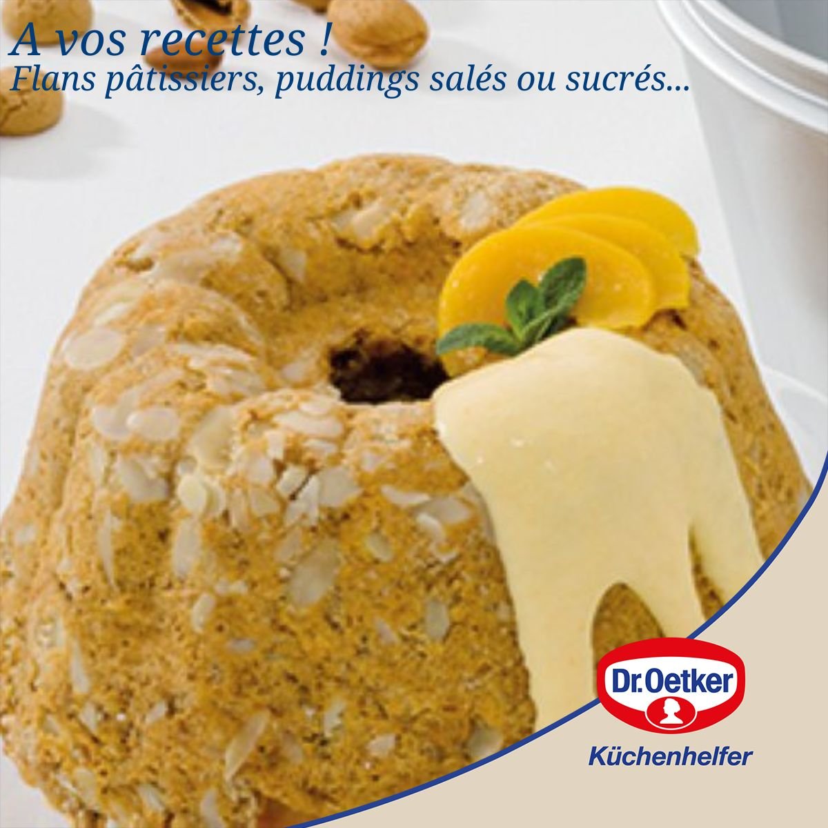 Lot de 2 moules à gâteaux 21/21 cm en aluminium BACK FREUDE gris, DR OETKER