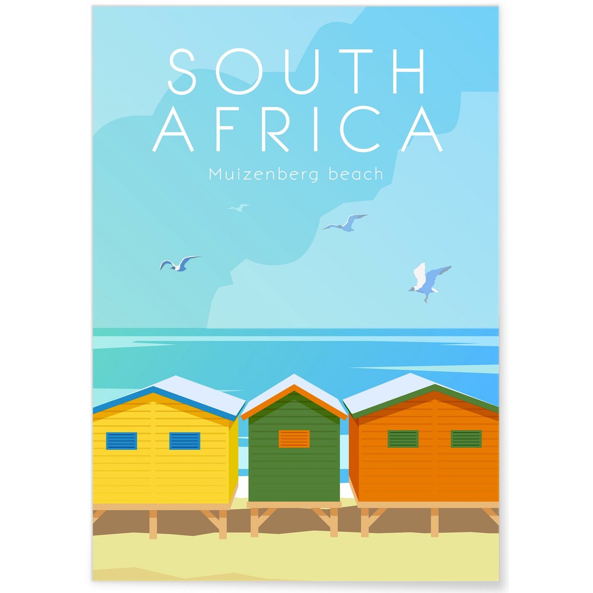 Affiche Afrique du Sud blanc, L'AFFICHERIE