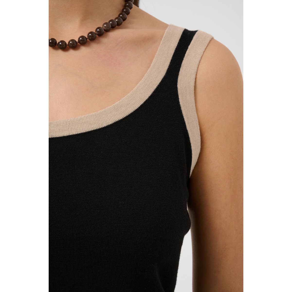 Pullover tricoté noir black deep, KAFFE