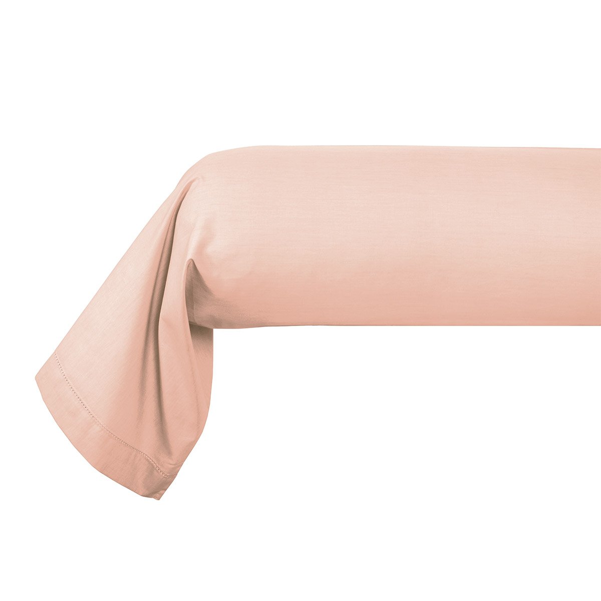 Taie d'oreiller en percale de coton rose, ALCOVE pétale, DESFORGES
