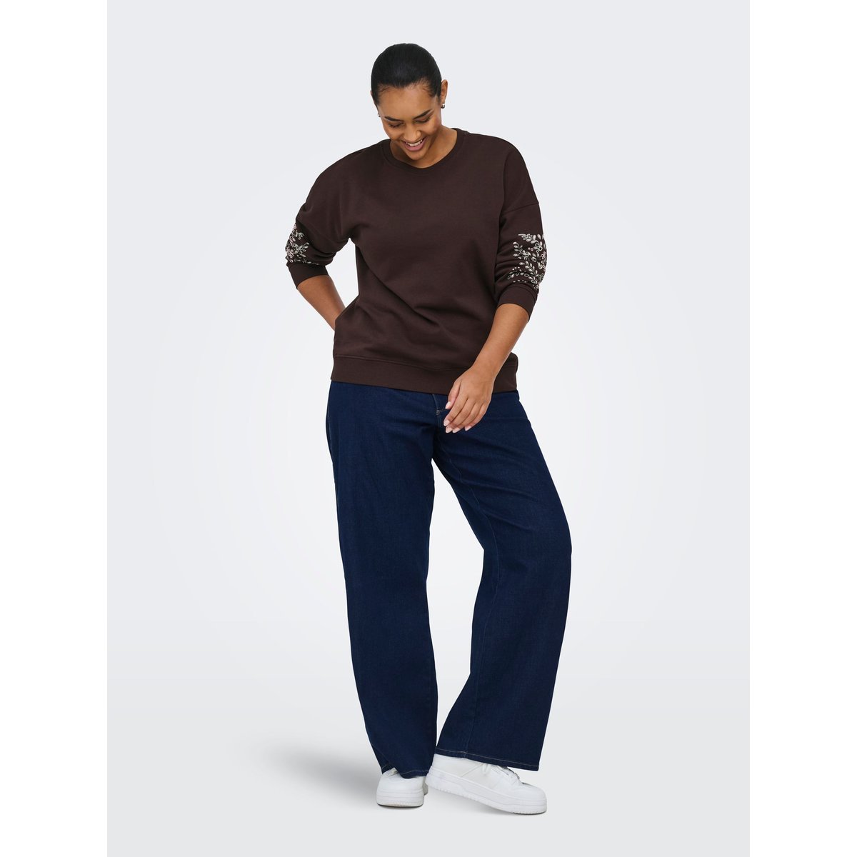 Sweat-Shirt chocolate plum, ONLY CARMAKOMA