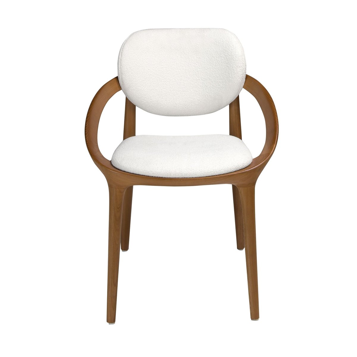 Chaise en tissu blanc cassé | noyer, ANGEL CERDA