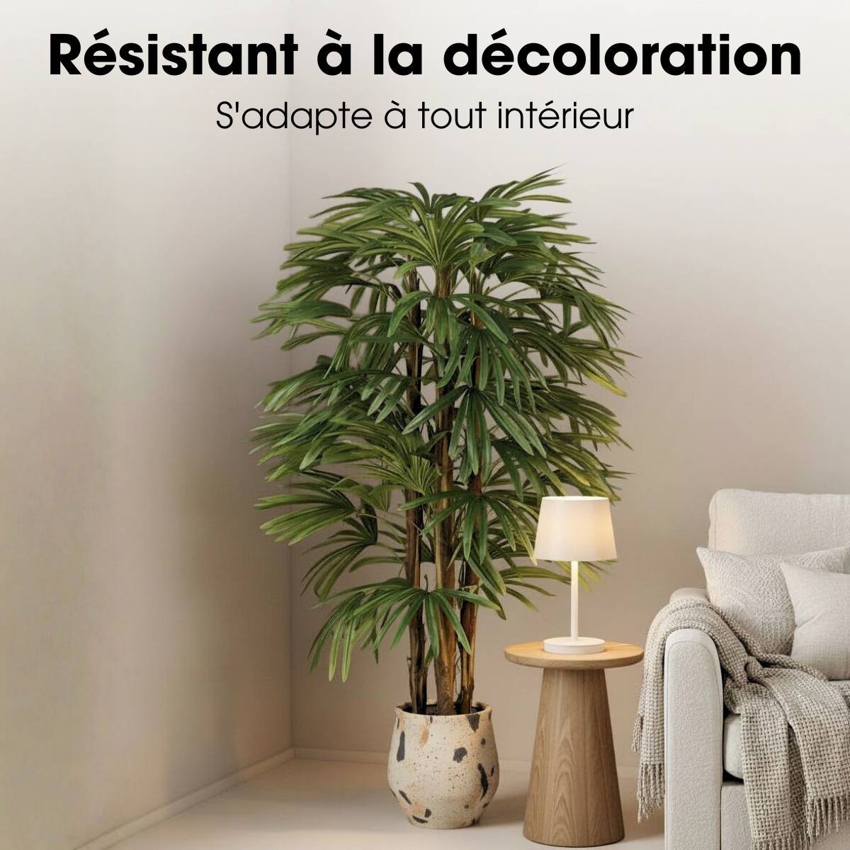 Plante artificielle RAPHIS PALM vert, MICA DECORATIONS