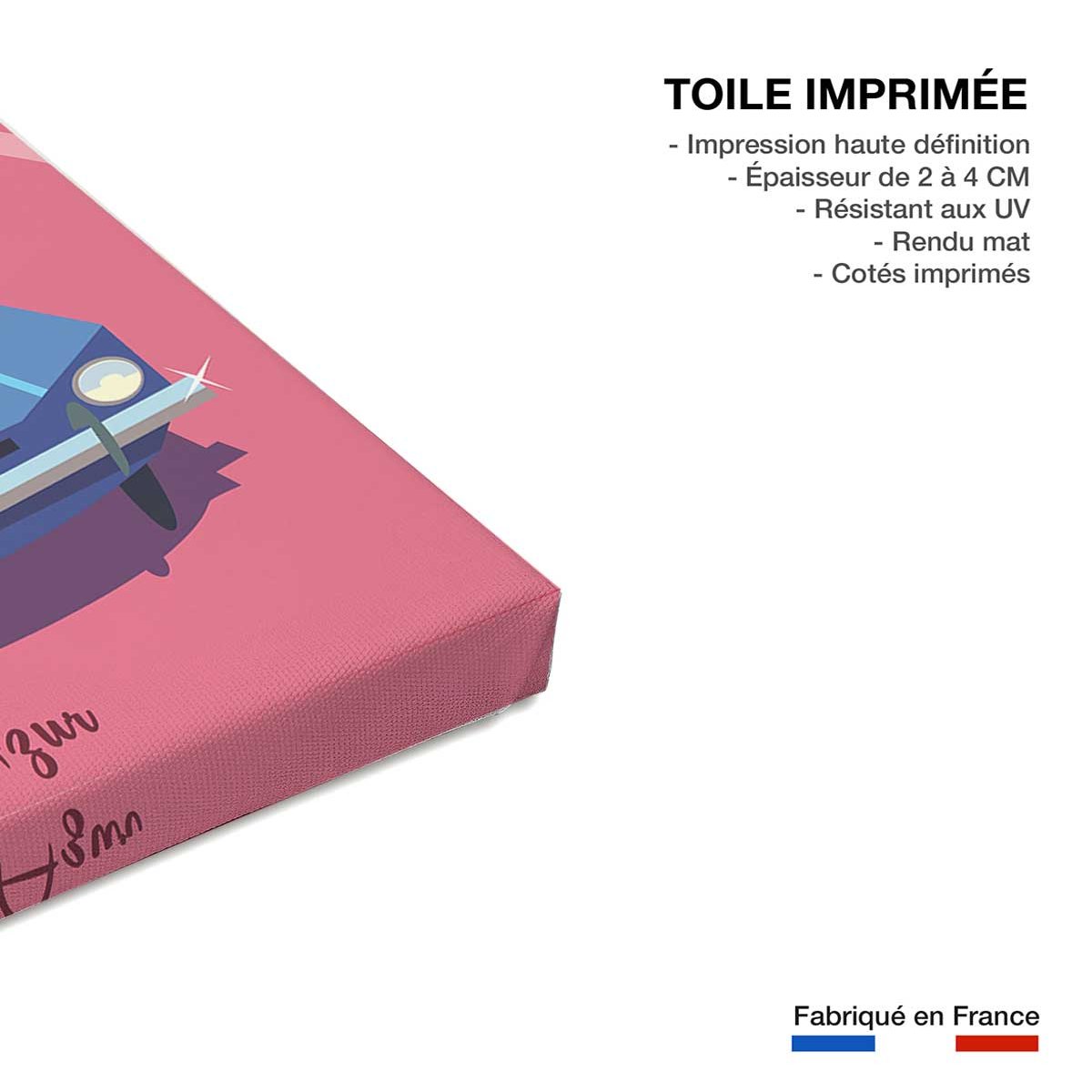 Tableau cote d'azur riviera toile imprimée, HEXOA
