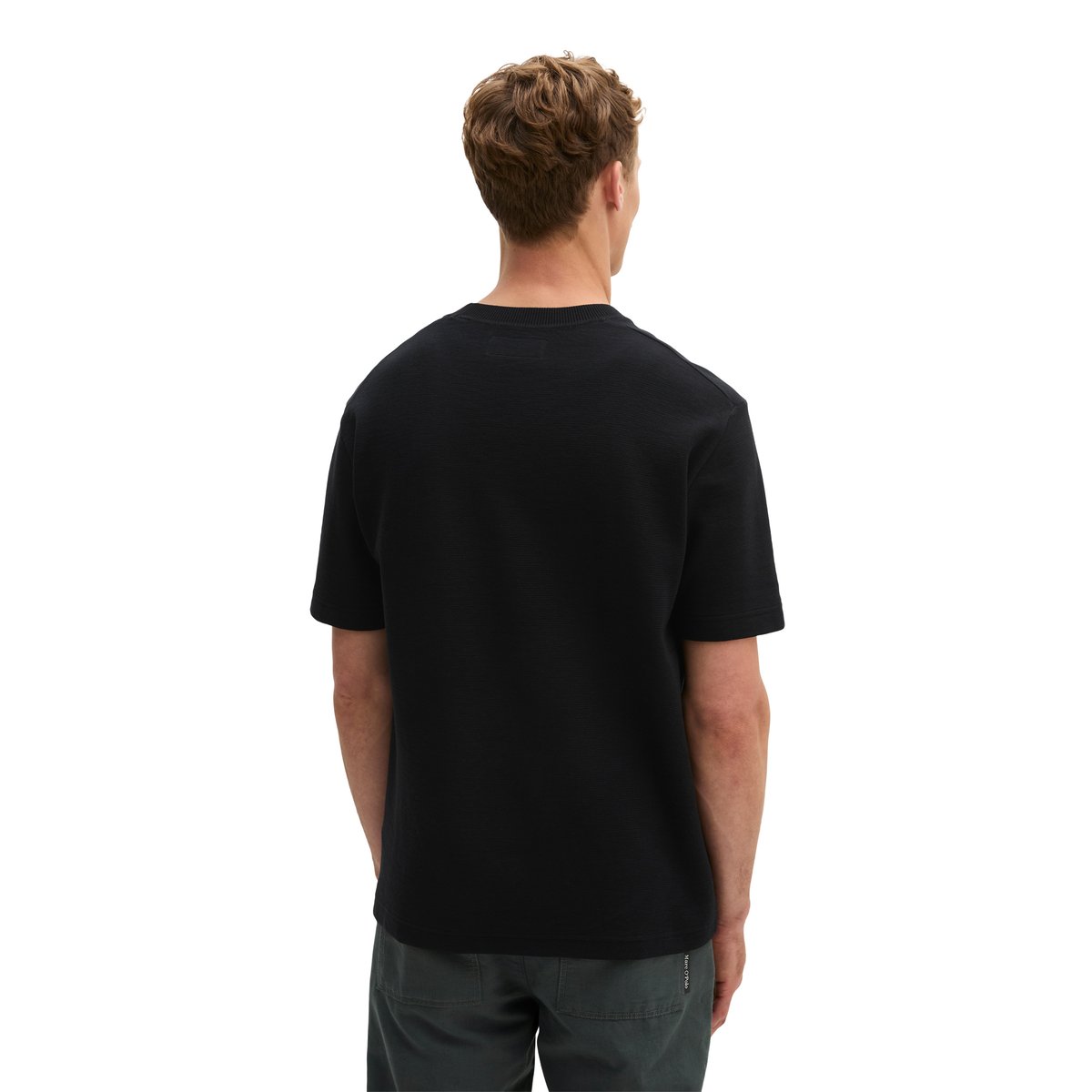 T-shirt ample en jersey de coton bio de poids moyen noir, MARC O'POLO