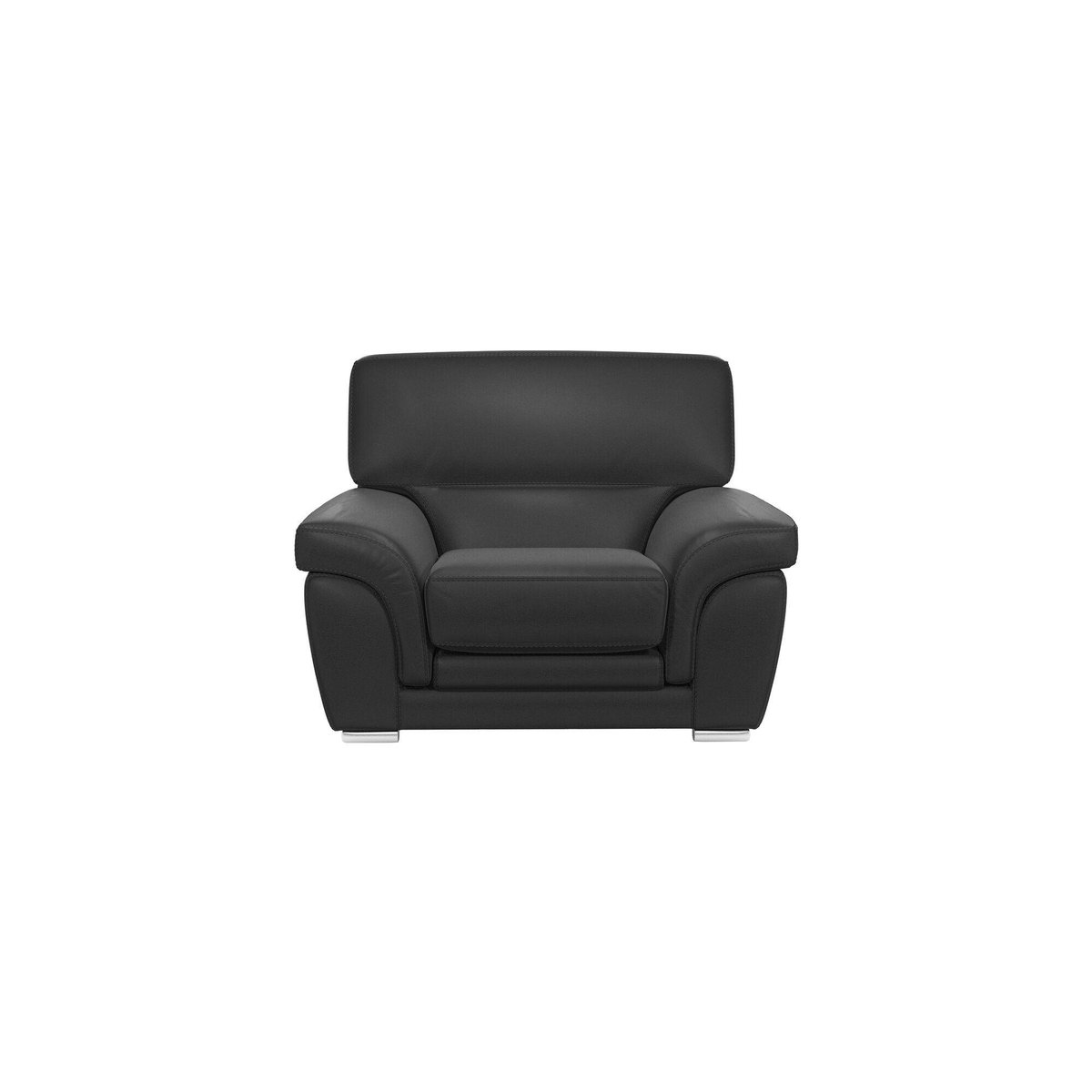 Fauteuil cuir - VITTORIA anthracite, CAMIF