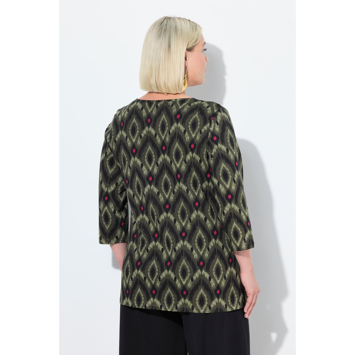T-shirt coupe évasée noir, ULLA POPKEN