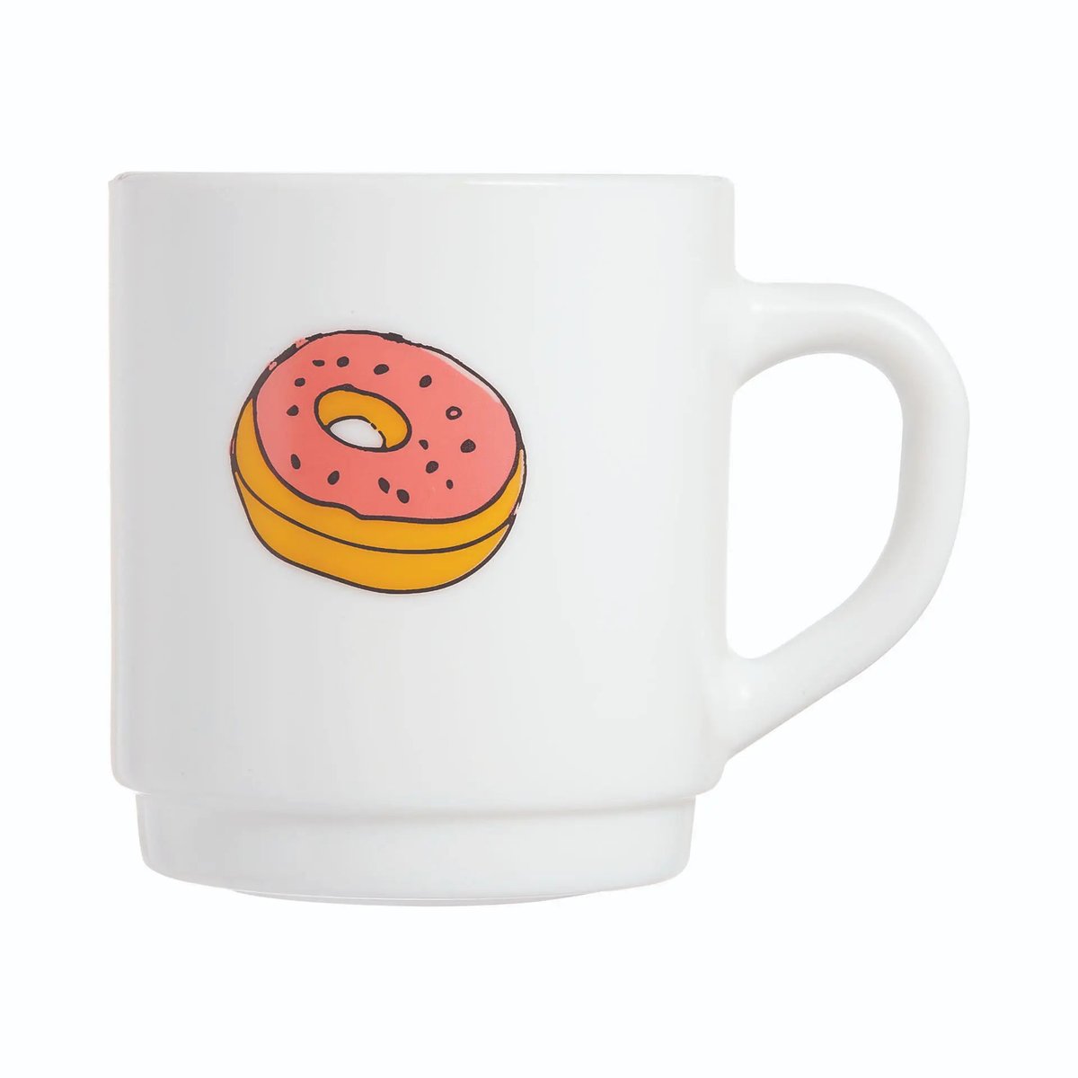 Mug 29 cl décoré -POP GOURMANDISE blanc, LUMINARC