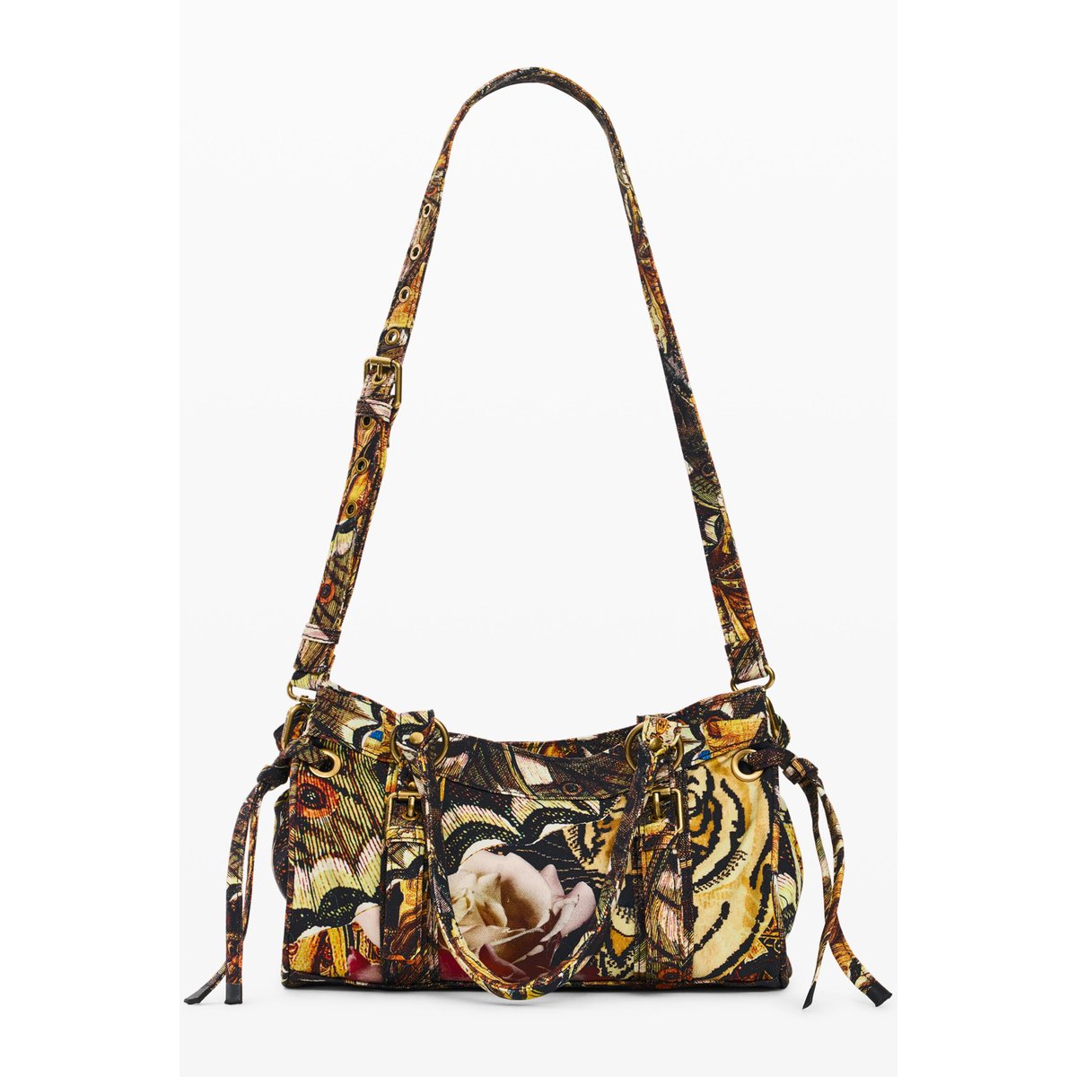 sac imprimé medium M C Lacroix marron, DESIGUAL
