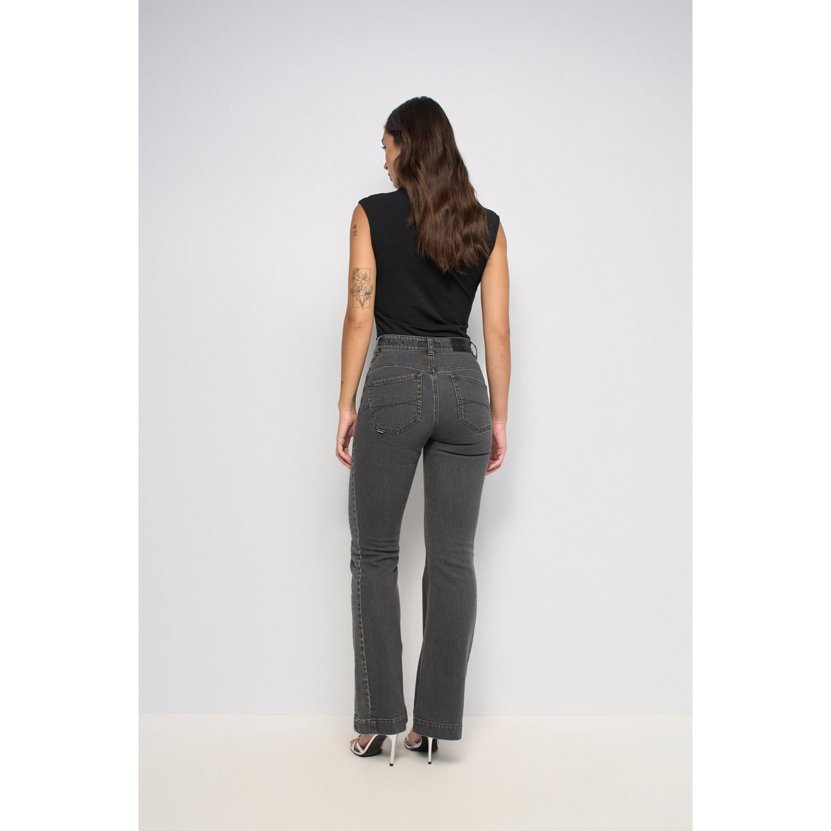 JEAN FAITH PUSH IN FLARE noir, SALSA JEANS