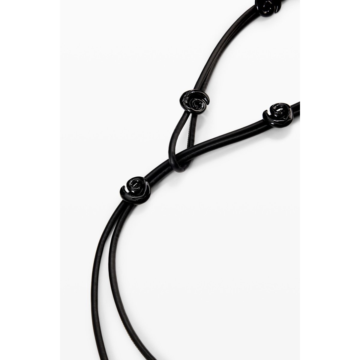 Ceinture corde en cuir noir, DESIGUAL