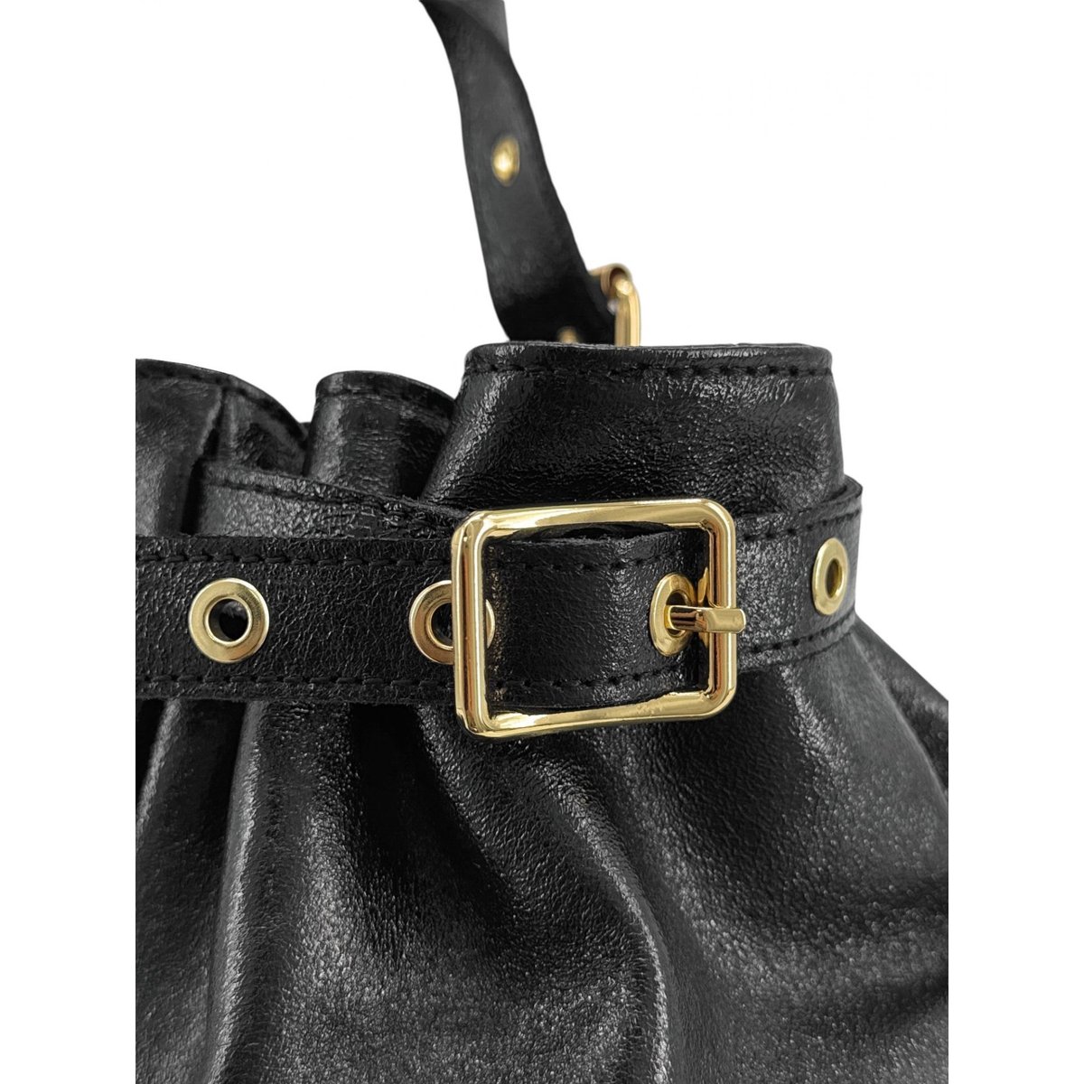 Sac bowling en cuir irisé NEW PRINCESS XL noir irisé, OH MY BAG