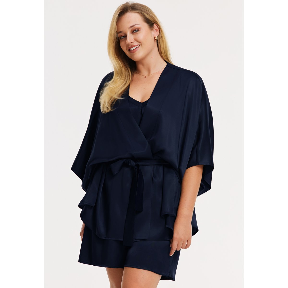 avec manches longues Kimono bleu, YOEK
