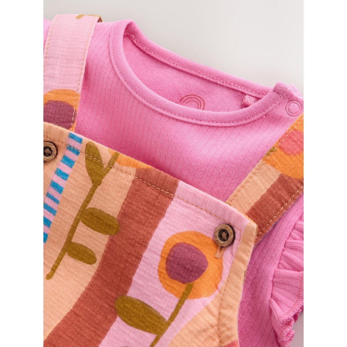 Barboteuse bouffante bébé et body, 2 pièces rose vif, NEXT