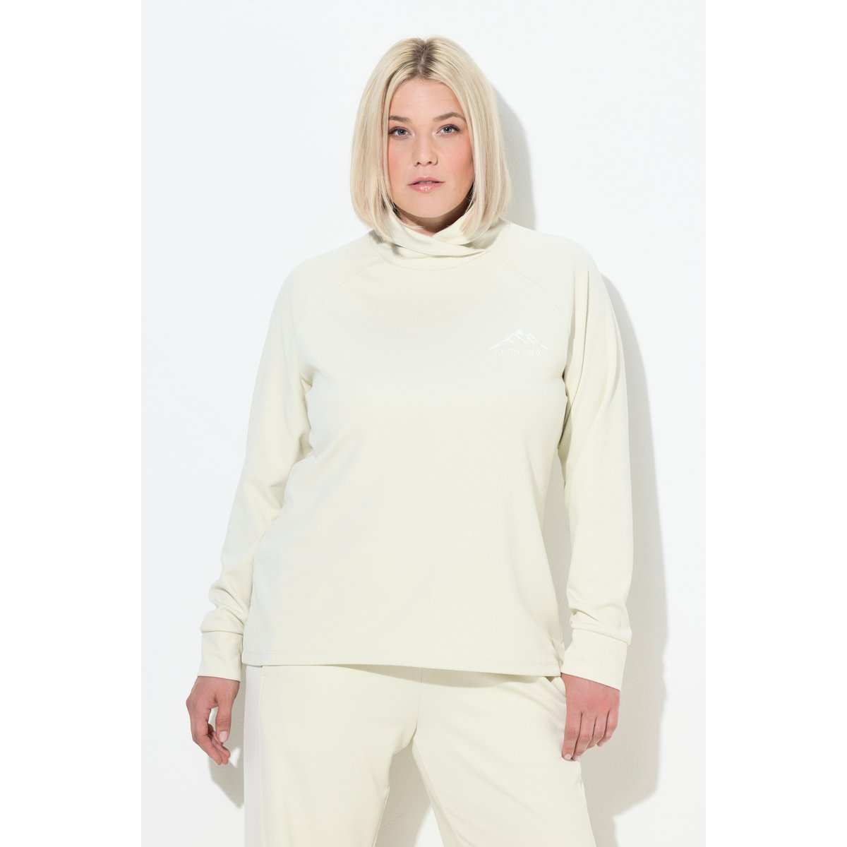 Sweat-shirt avec col montant et taupe, ULLA POPKEN