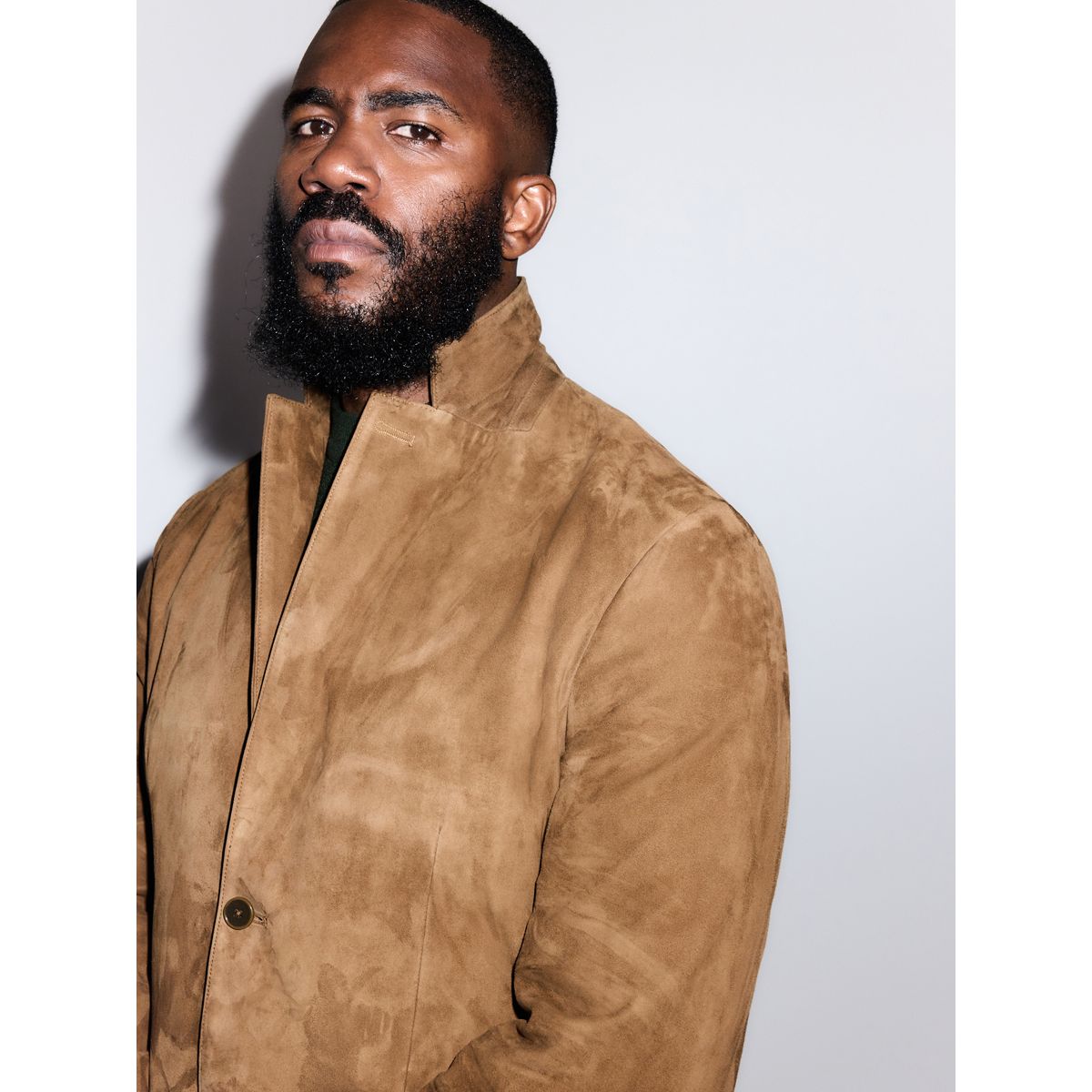 Blazer regular en daim Signature marron fauve, NEXT