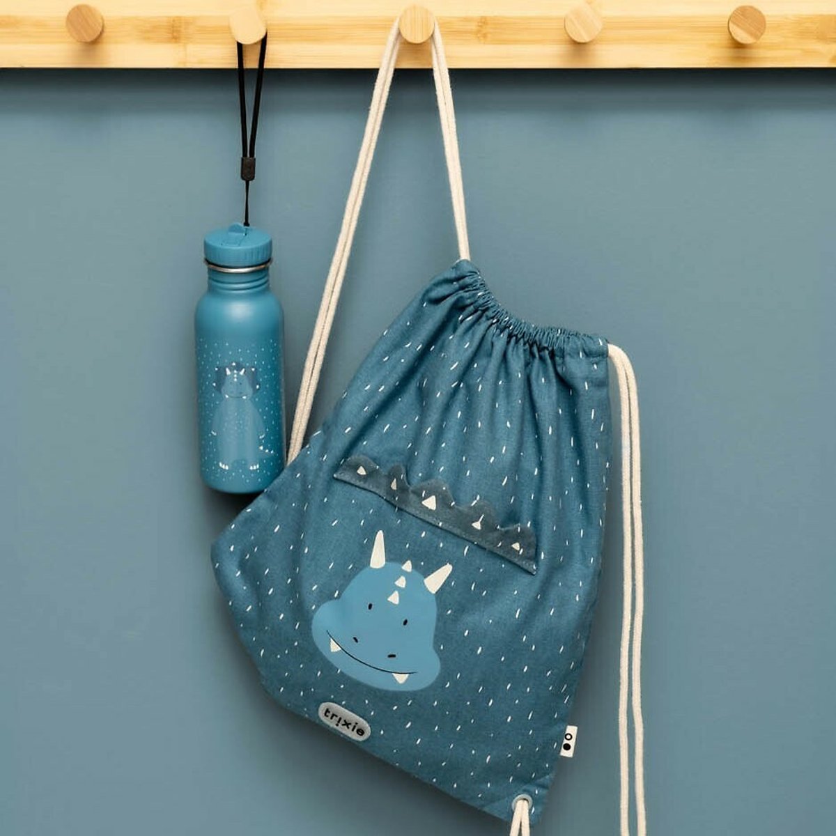 Sac de gym Mr Triceratops bleu, TRIXIE