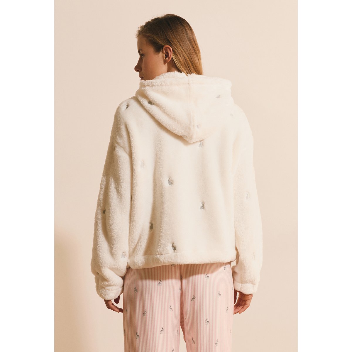 Veste avec capuche à motifs lapins BRUNO lin, ETAM