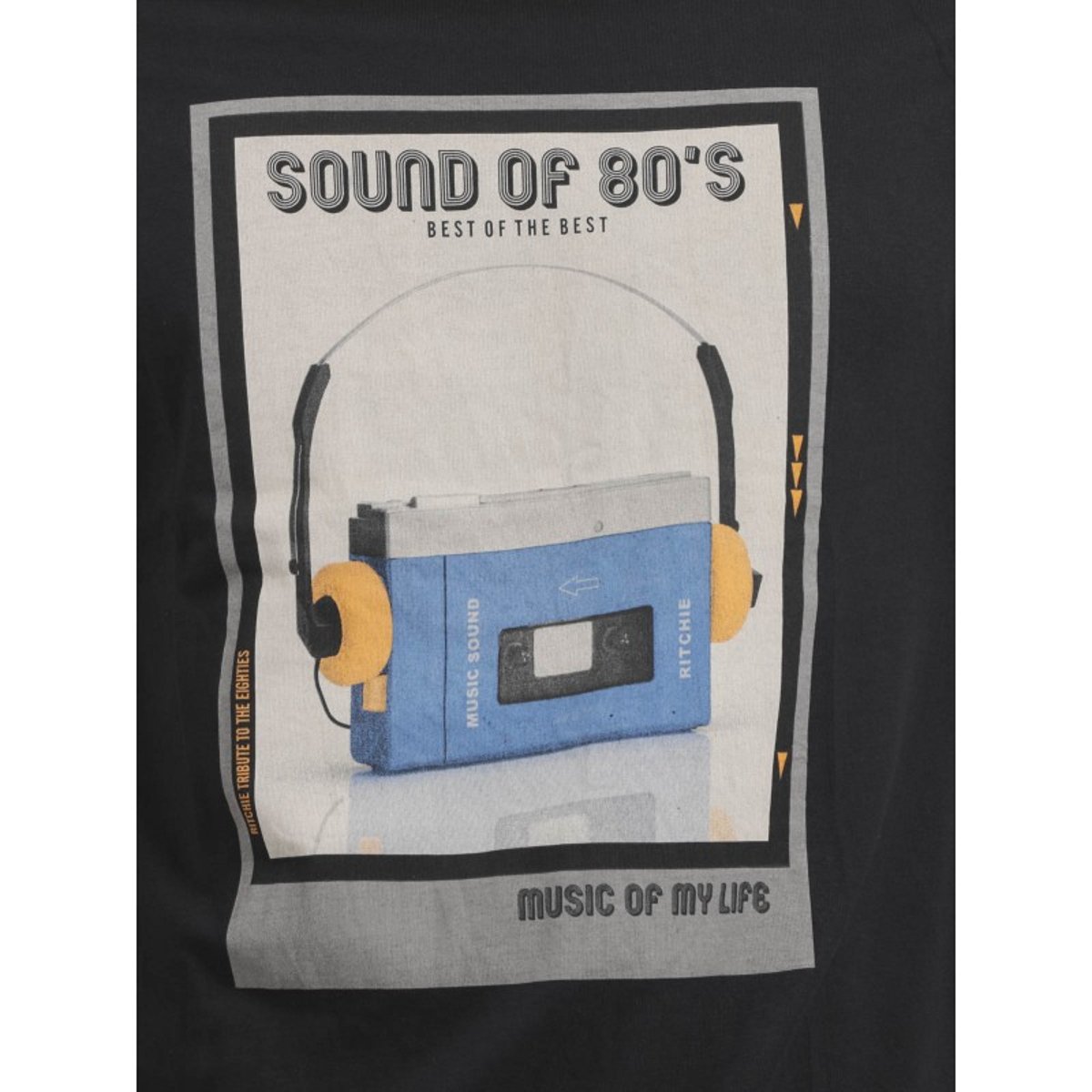 T-shirt Col Rond Pur Coton Jalsonic noir, RITCHIE