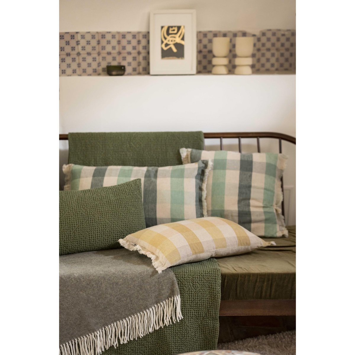Coussin imprimé Kate bronze, VIVARAISE
