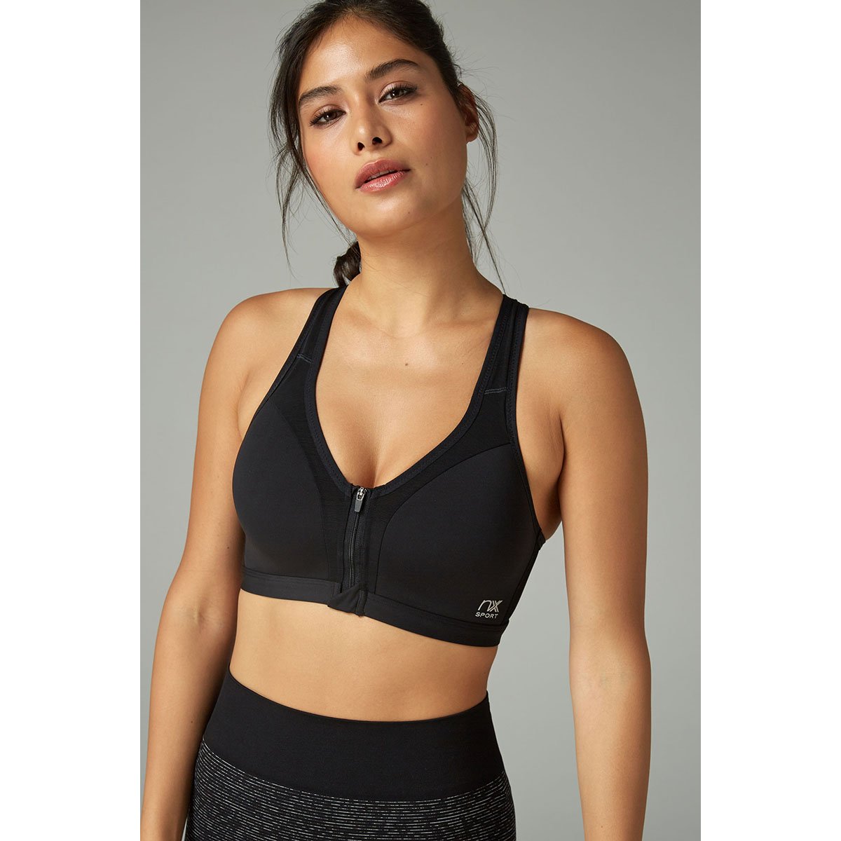 Soutien-gorge De Sport Zippé À Soutien Intégral noir, NEXT