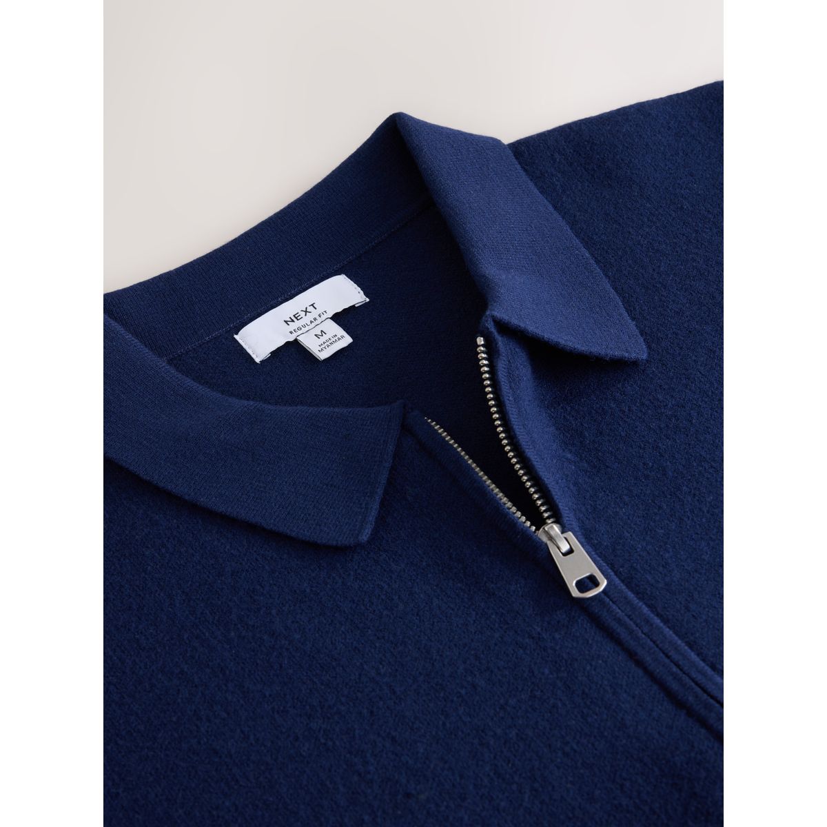 Veste zippée en maille ultra-douce n. premium bleu marine, NEXT