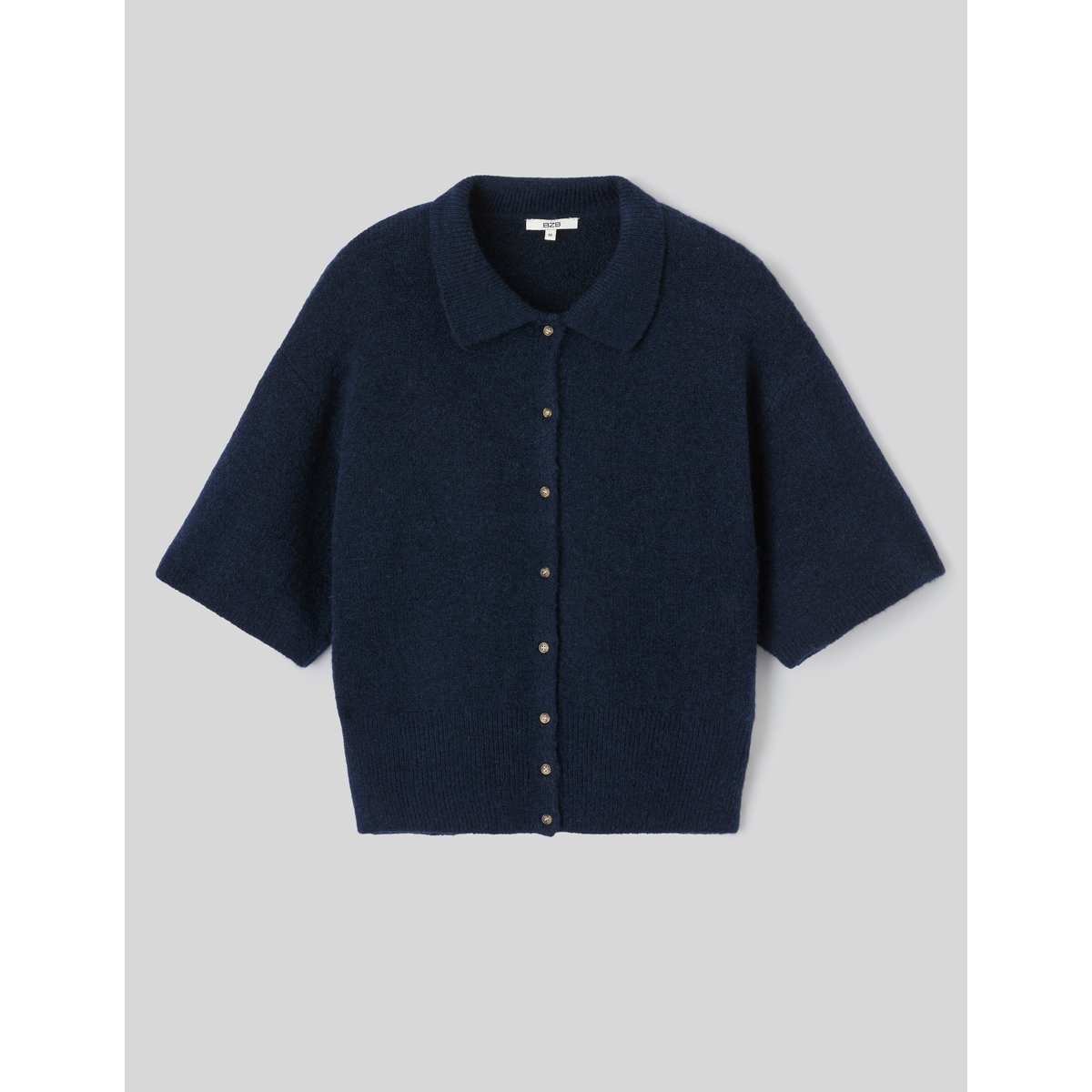 Gilet manches courtes polo bleu foncé, BZB