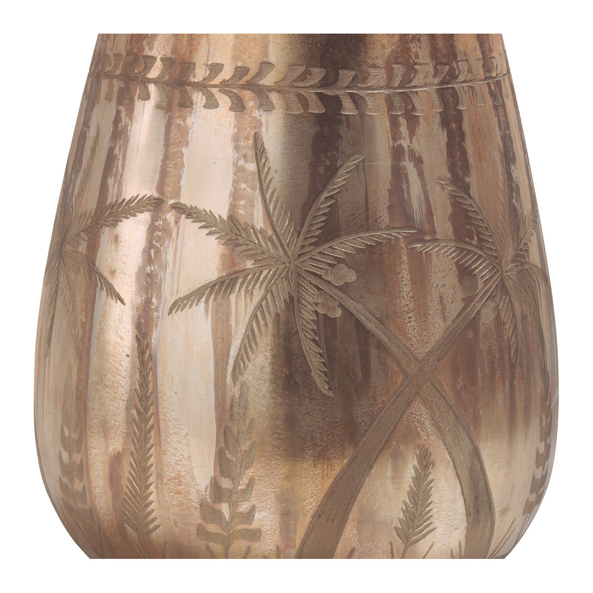 Vase en verre doré, BLANC D’IVOIRE