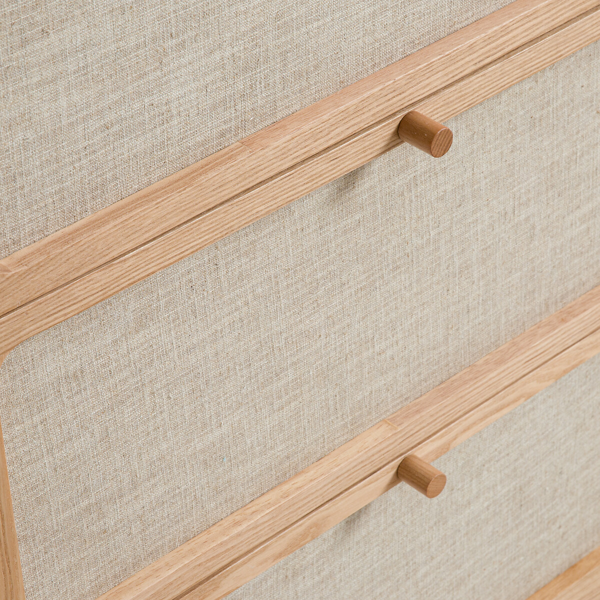 Commode 5 tiroirs, plaqué frêne et lin, Esmara  teinté chêne /lin, LA REDOUTE INTERIEURS