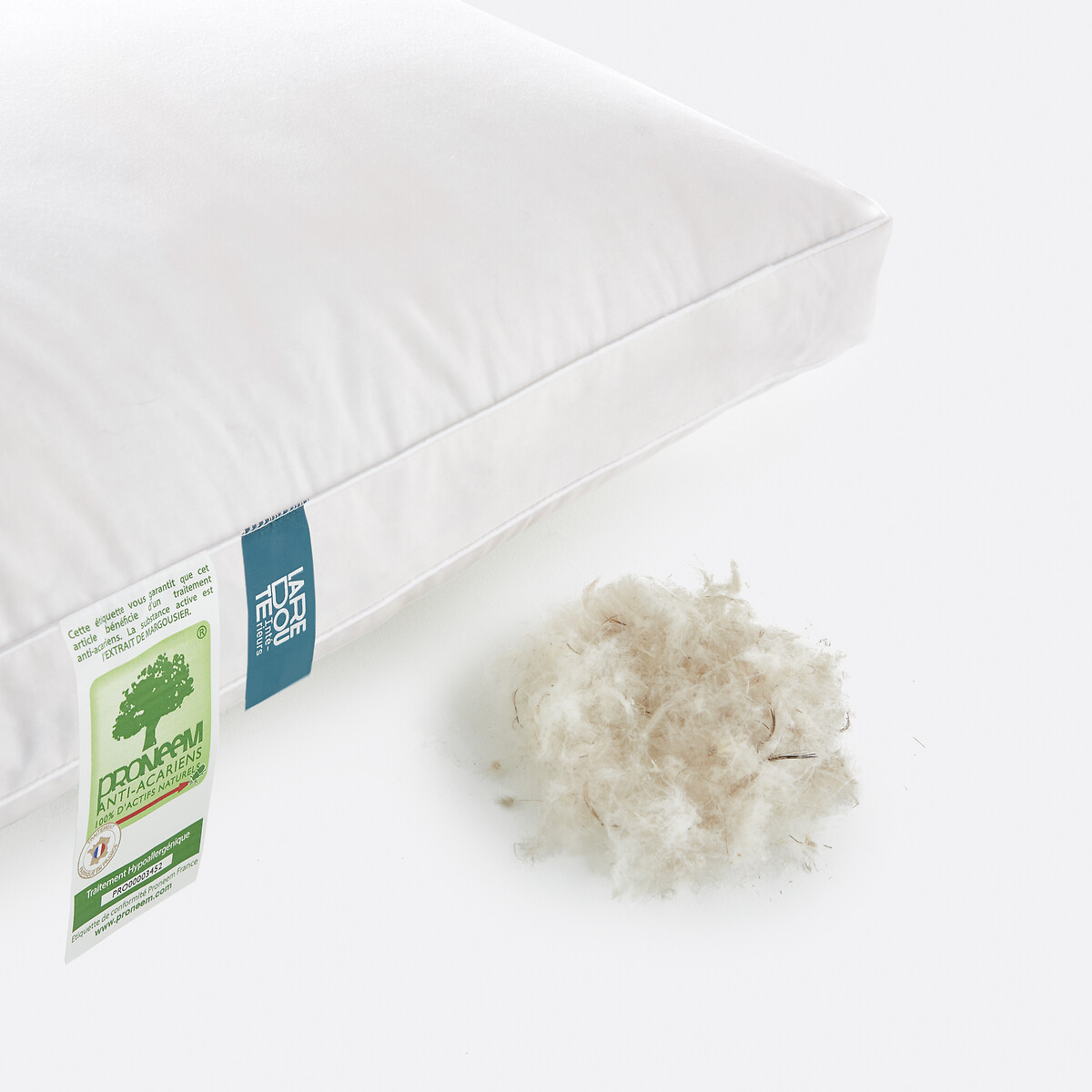 Oreiller 3 chambres ferme 90% duvet blanc, LA REDOUTE INTERIEURS