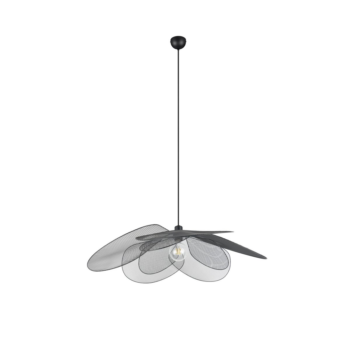 Suspension en métal bohème, D.87 , FLEURE noir, TRIO