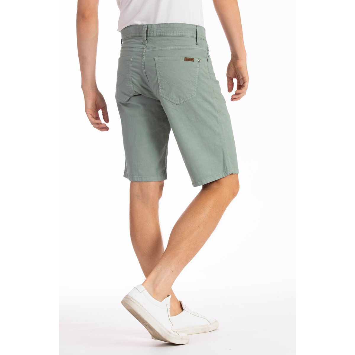 Bermuda coupe droite relax toile coton GENESYX vert, RICA LEWIS