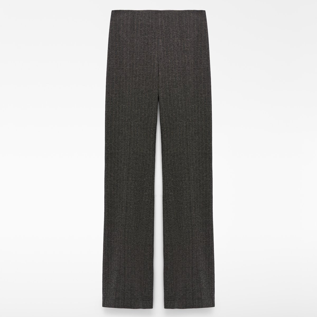 Pantalon flare chiné à découpe centrale sable/chocolat, ADOLFO DOMINGUEZ