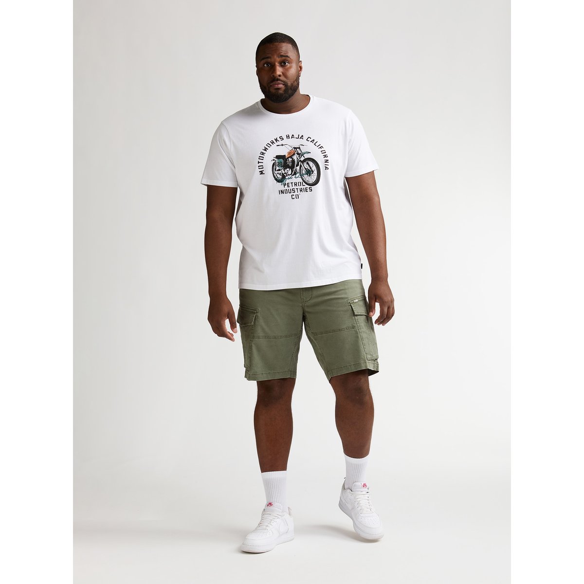 T-shirt imprimé grande taille geyser blanc bright white, PETROL INDUSTRIES