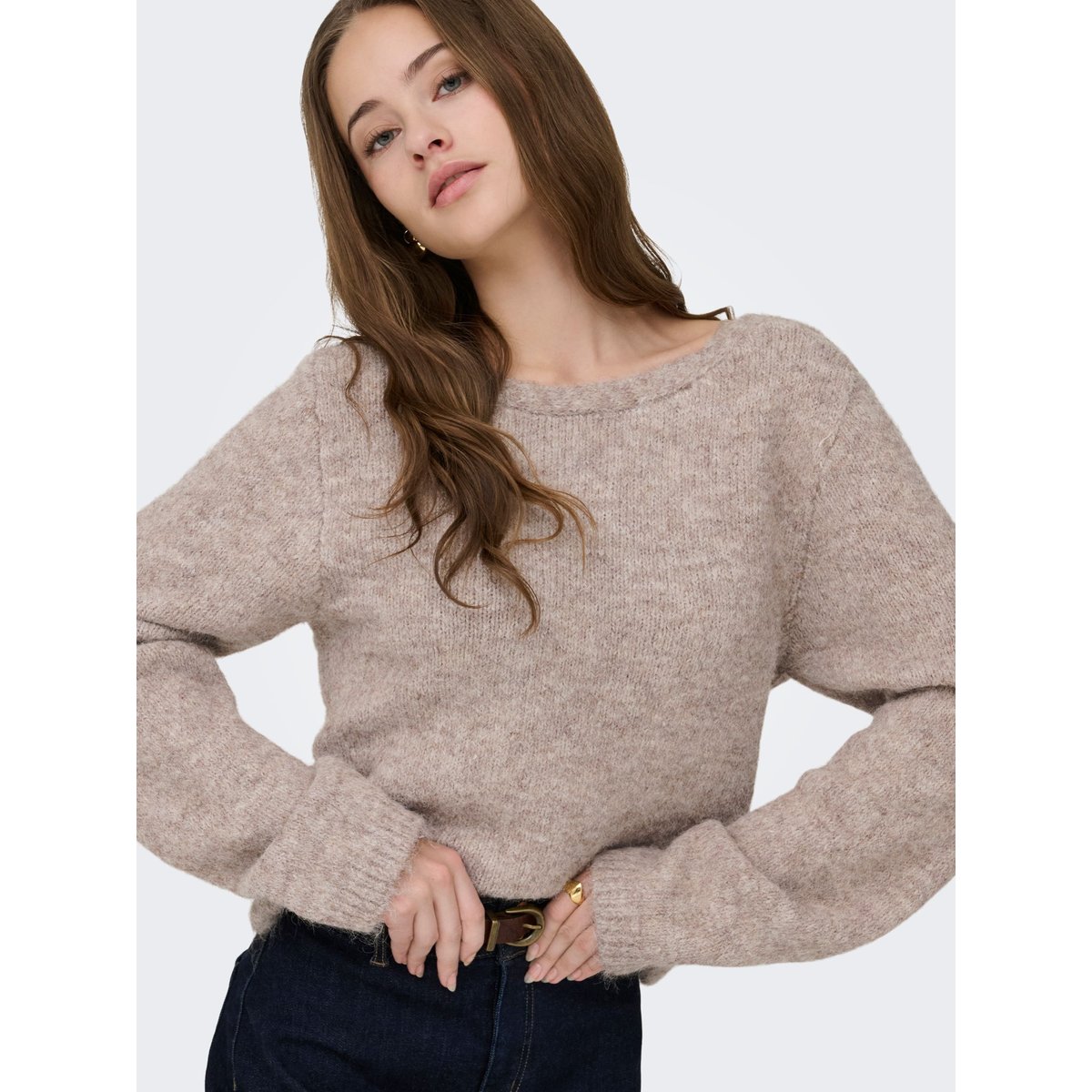 Pull En Maille humus, ONLY