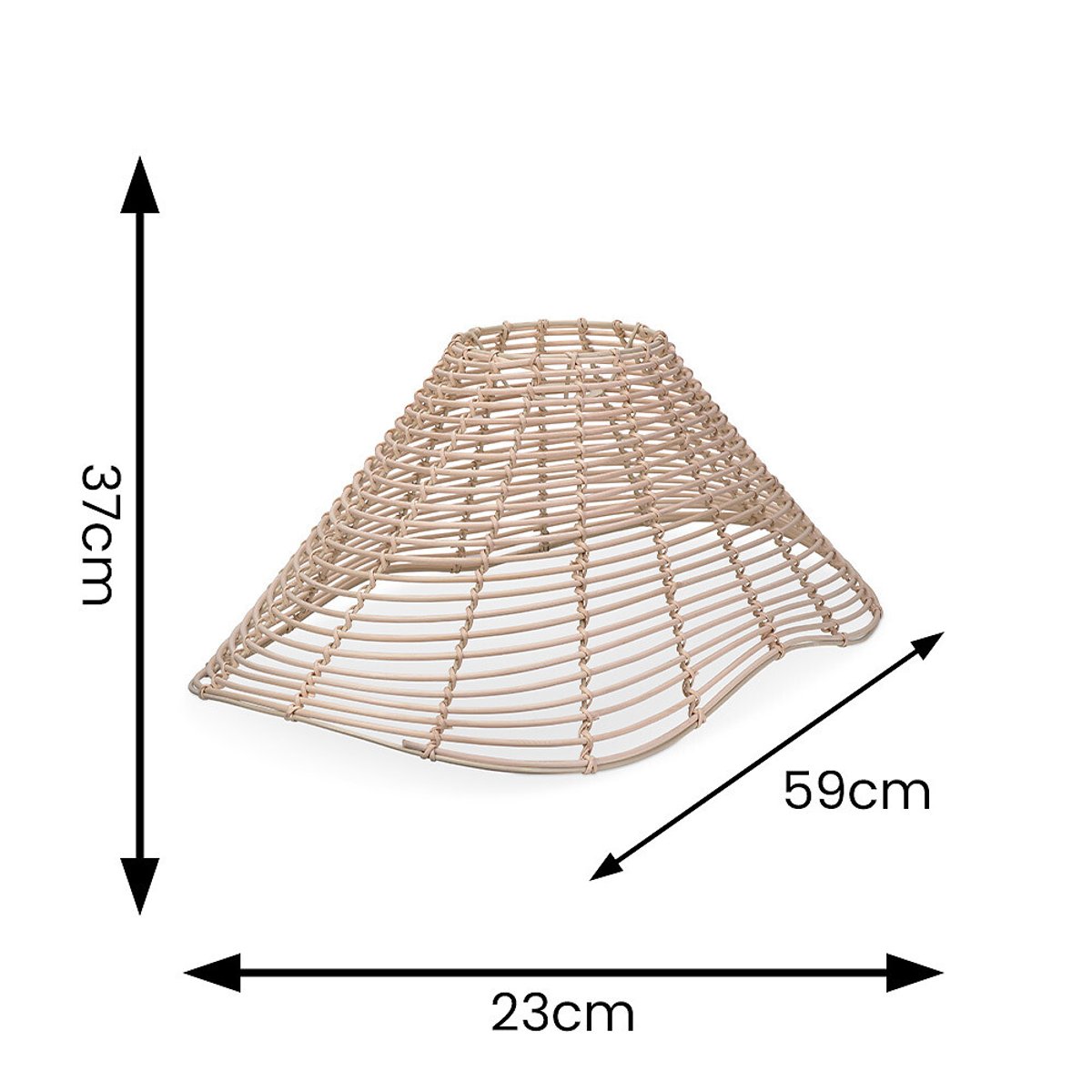 Harrison Wavy Natural Rattan Pendant Shade natural, ÉDITÉ