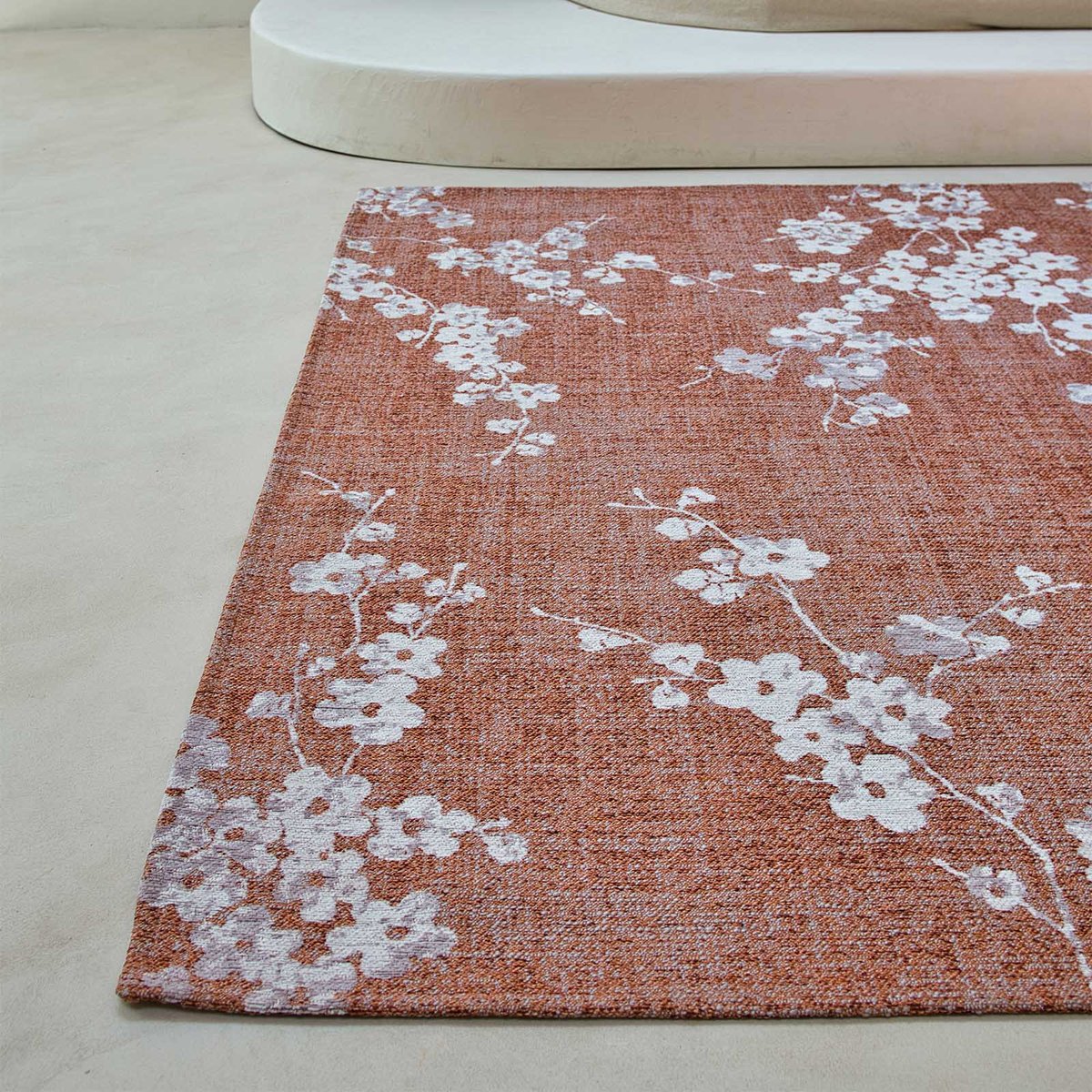 Tapis intérieur/extérieur tissé plat BURGUNDY rose, NOVATREND