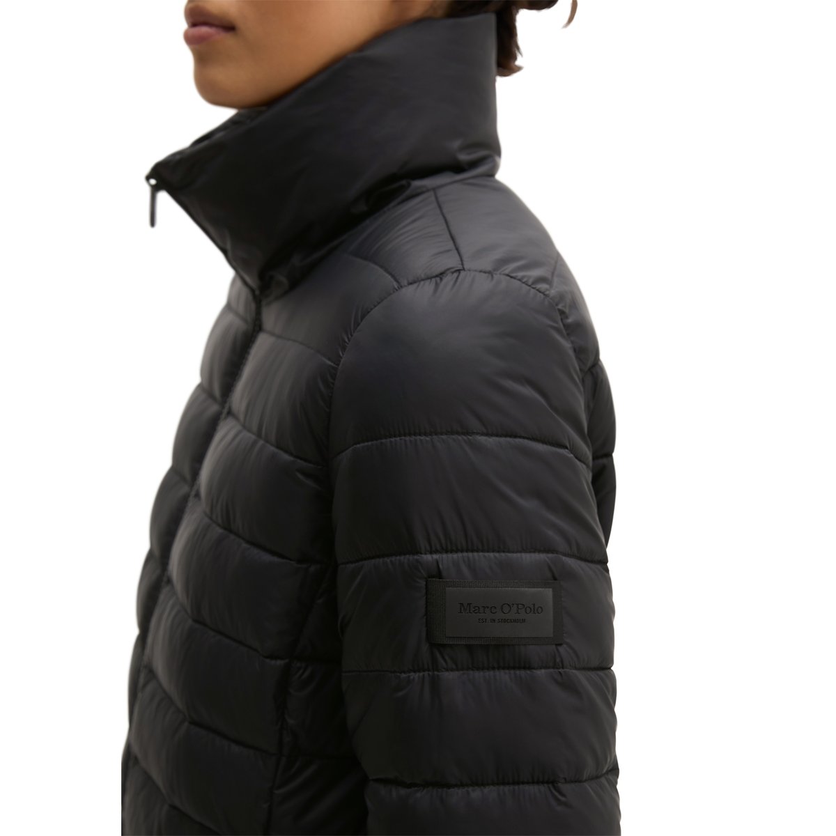 Veste matelassée légère fitted avec des matériaux recyclés noir, MARC O'POLO
